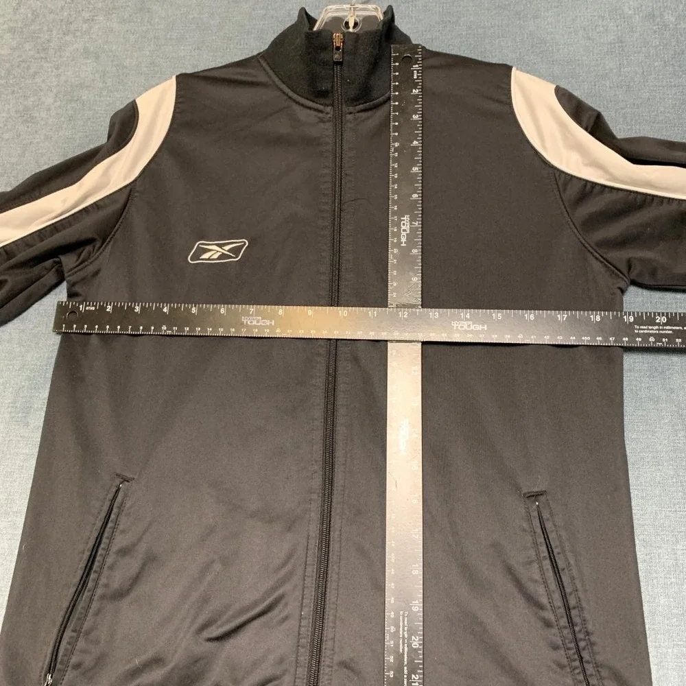 Reebok Track Jacket Men 2XS Black Performance Training Sporty Mock Neck Full Zip